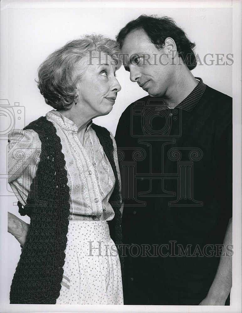 1990 Press Photo Ann Guilbert Actress Joe Pantoliano Actor Fanelli Boys Sitcom - Historic Images