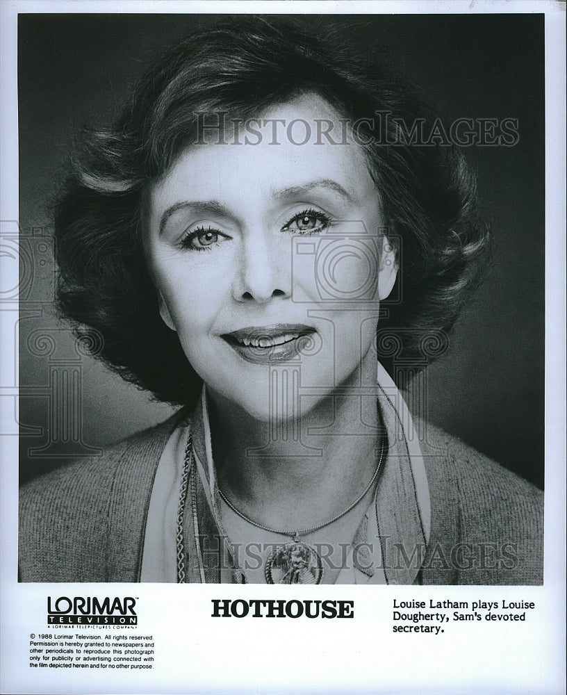 1988 Press Photo Louise Latham American Actress Hothouse Television TV Show- Historic Images