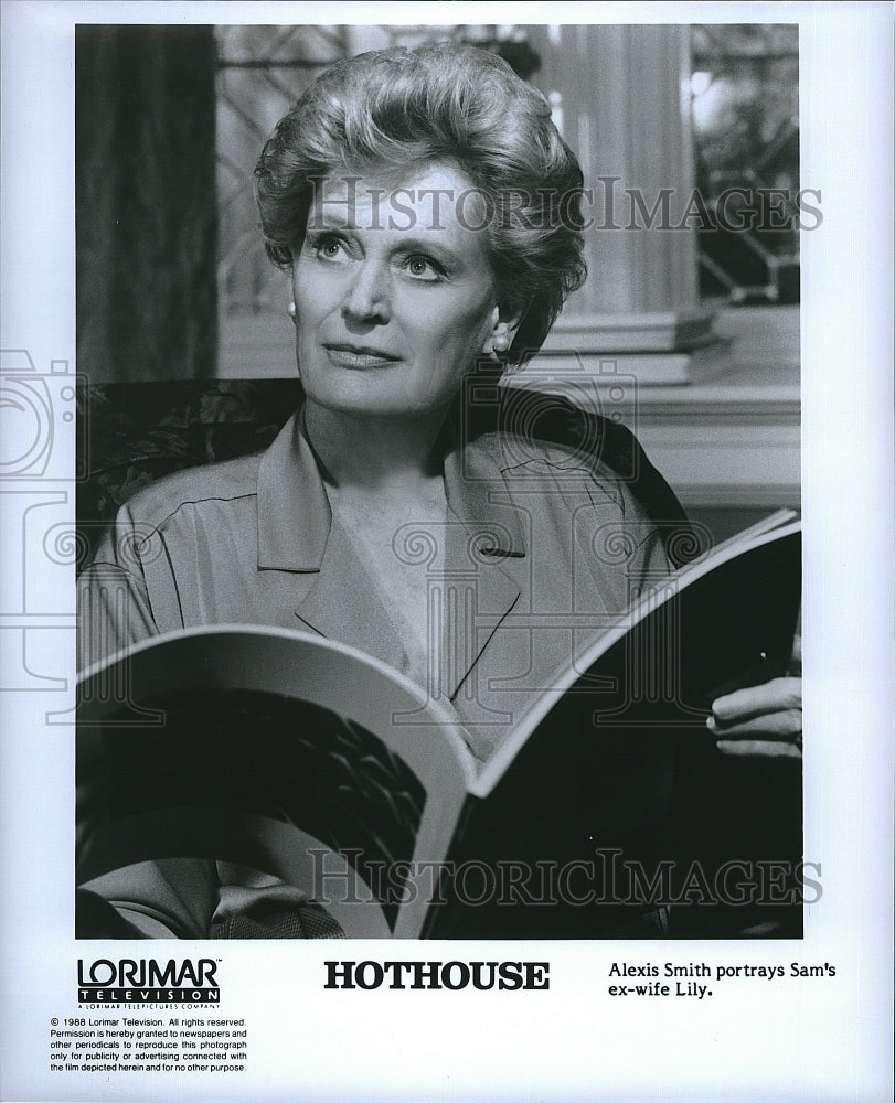 1988 Press Photo Alexis Smith American Actress Hothouse Television TV Show- Historic Images