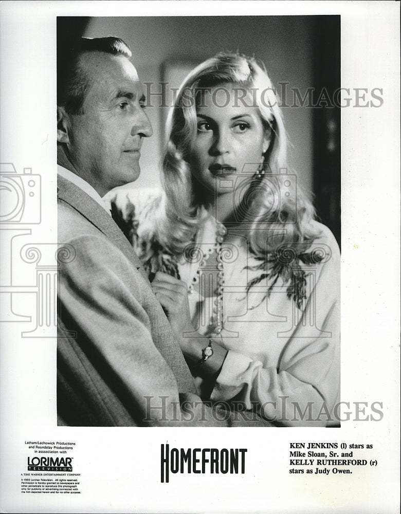 1993 Press Photo Ken Jenkins Actor Kelly Rutherford Actress Homefront Drama TV- Historic Images