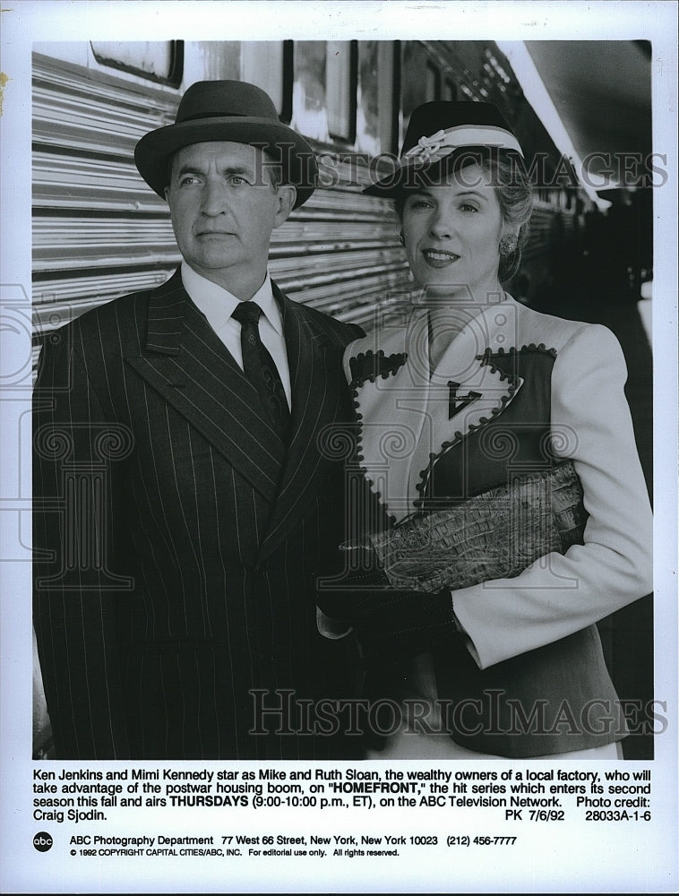 1992 Press Photo Ken Jenkins Actor Mimi Kennedy Actress Homefront Drama TV Show- Historic Images