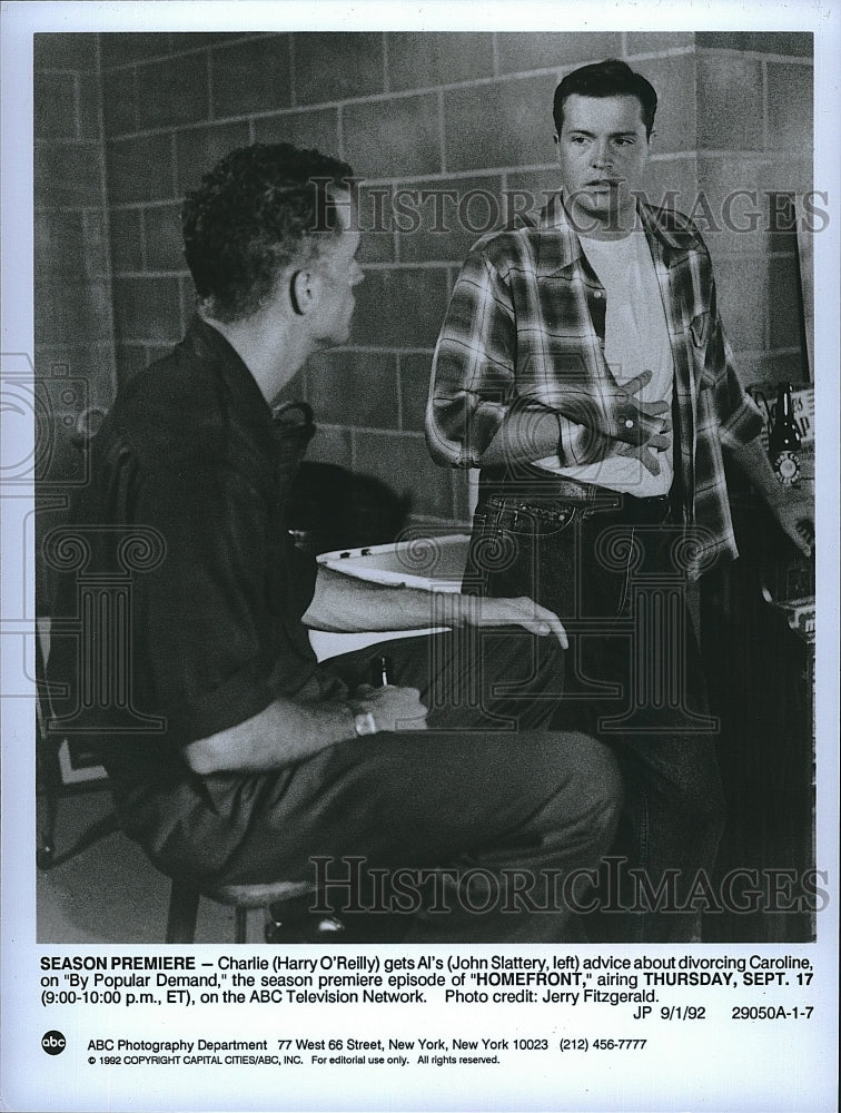 1992 Press Photo Harry O&#39;Reilly and John Slattery in ABC&#39;s &quot;By Popular Demand&quot;- Historic Images