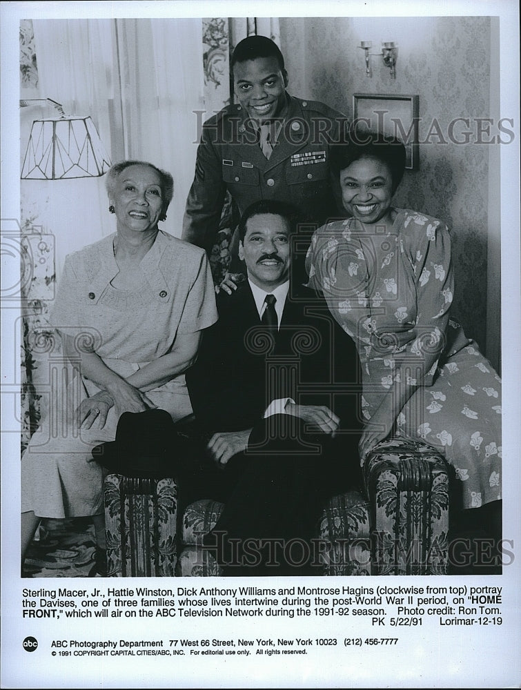 1991 Press Photo Sterling Macer, Jr., Hattie Winston &amp; Dick Anthony Williams - Historic Images