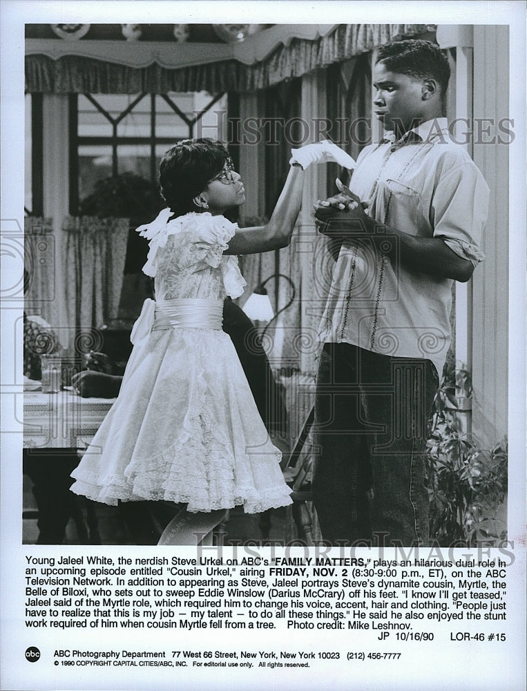 1990 Press Photo Jaleel White, Darius McCrary &quot;Family Matters&quot;- Historic Images