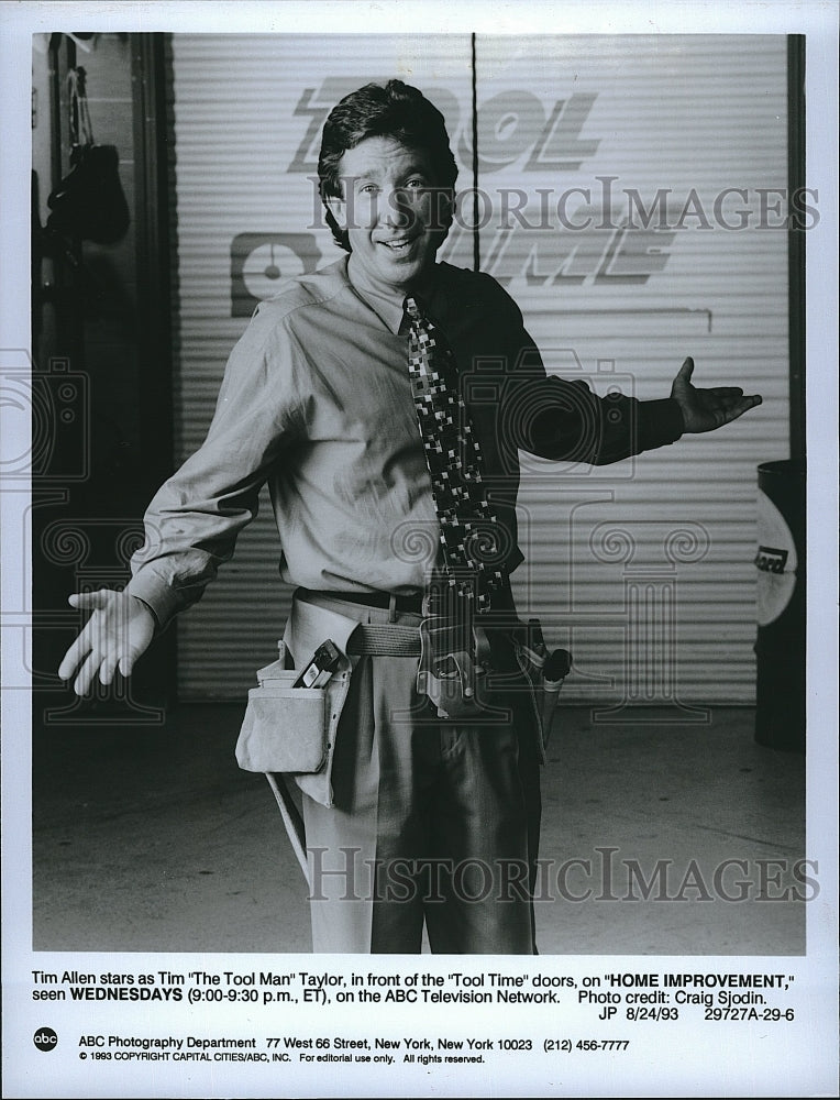 1993 Press Photo Tim Allen Stars In &quot;Home Improvement&quot;- Historic Images