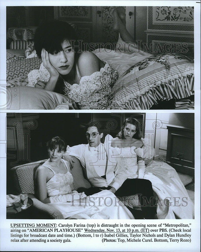 Press Photo Actress Isabel Gillies, Taylor Nichols, and Dylan Hundley in - Historic Images