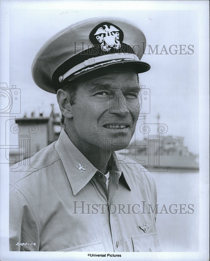 1976 Press Photo Actor Charlton Heston in &quot;Midway&quot;- Historic Images