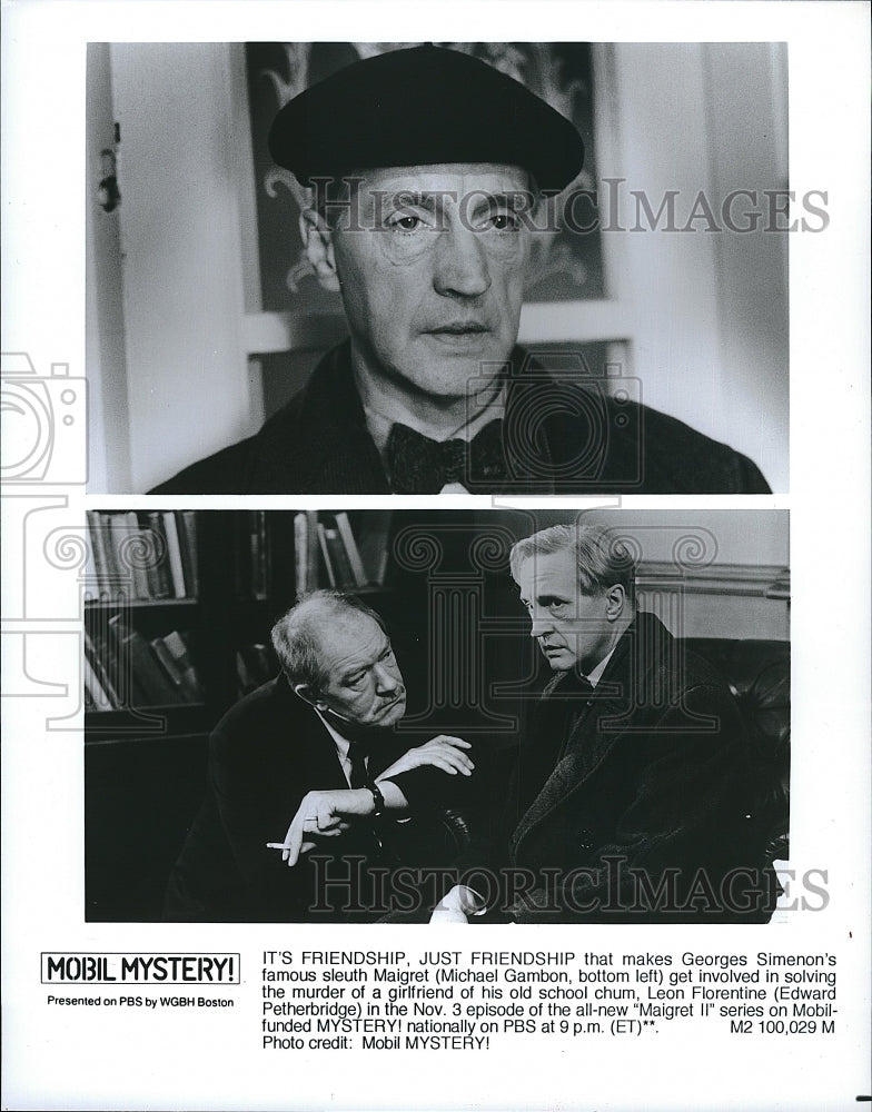 Press Photo Michael Gambon,Edward Petherbridge in &quot;Its Friendship&quot;- Historic Images