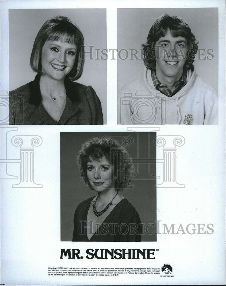 1986 Press Photo Cecilia Hart, David Knell and Barbara Babcock in Mr. Sunshine- Historic Images