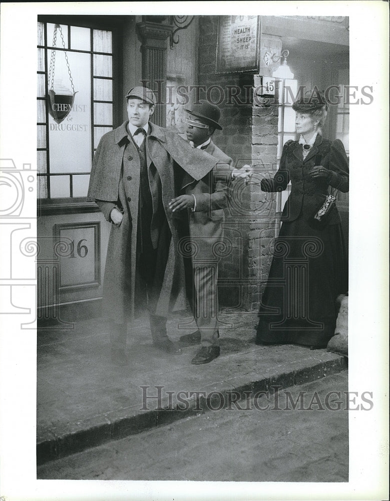 1988 Press Photo Brent Spiner, LeVar Burton,of &quot;Star Trek The Next Generation&quot;- Historic Images