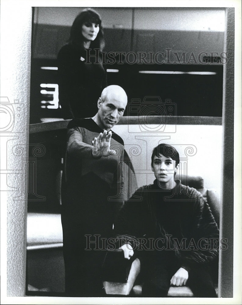 Press Photo Patrick Stewart and Will Wheaton of &quot;Star Trek: The Next Generation&quot;- Historic Images