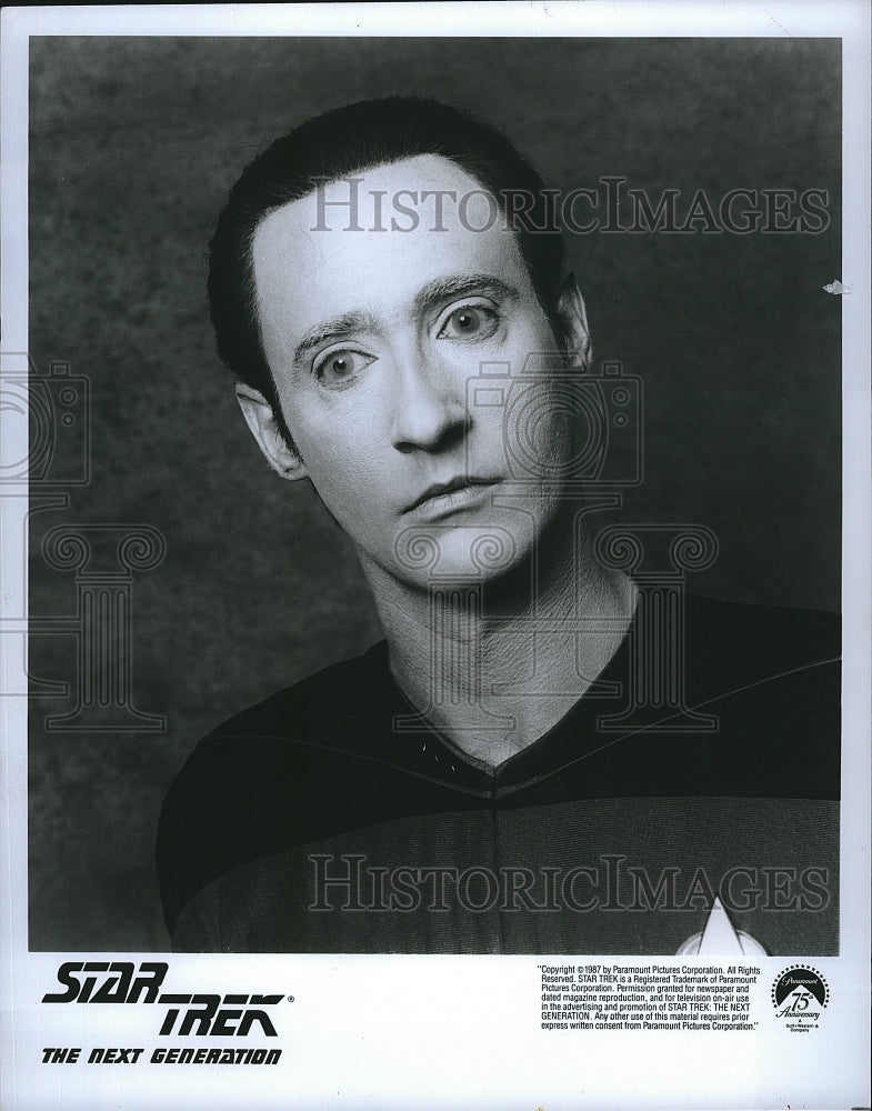 1987 Press Photo An unidentified actor &quot;Star Trek - The Next Generation&quot;- Historic Images