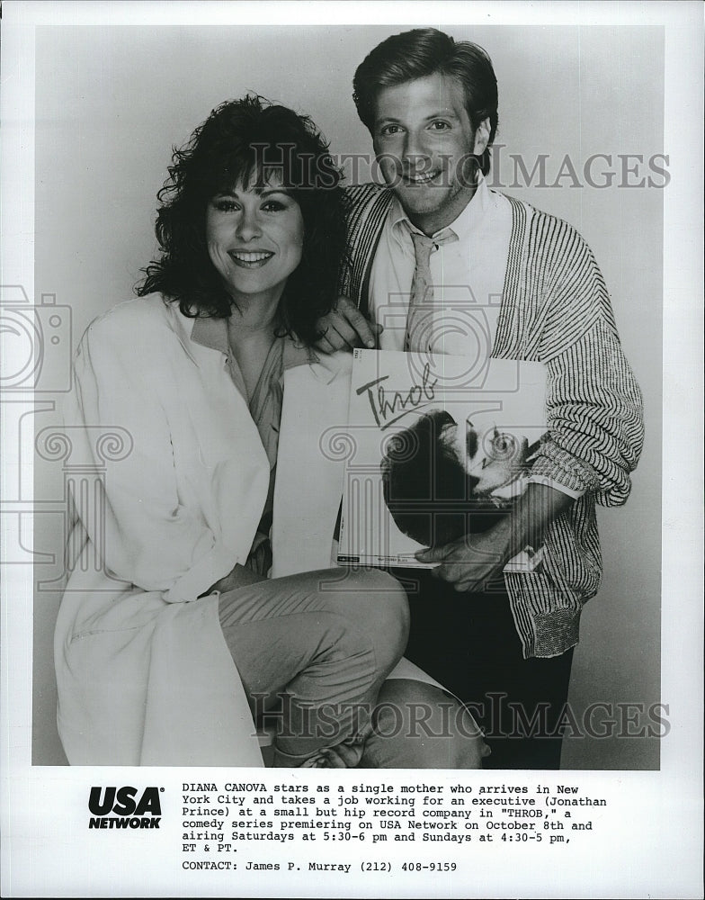 1986 Press Photo Diana Canova, Jonathan Prince &quot;Throb&quot;- Historic Images