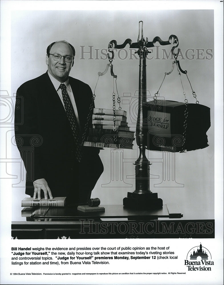 1994 Press Photo &quot;Judge For Yourself&quot; host Bill Handel- Historic Images