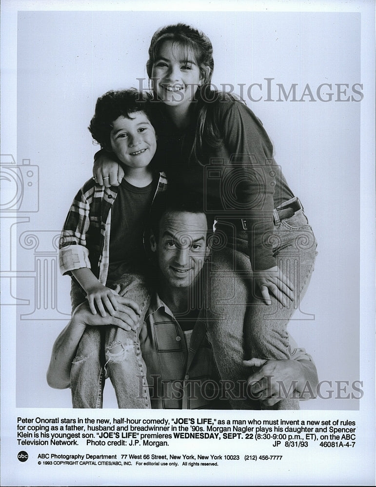 1993 Press Photo Onorati Klein &amp; Nagler Star In &quot;Joe&#39;s Life&quot;- Historic Images