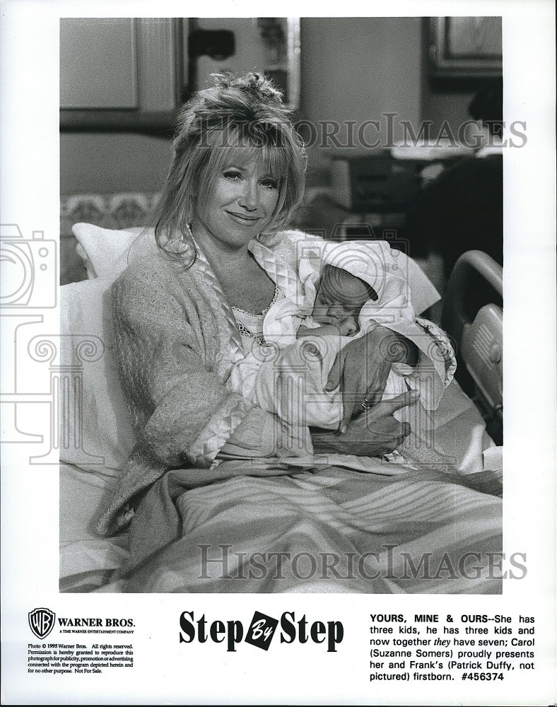 1995 Press Photo Suzanne Somers on &quot;Step by Step&quot;- Historic Images