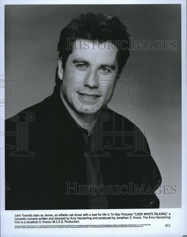 1989 Press Photo John Travolta &quot;Look Who&#39;s Talking&quot;- Historic Images