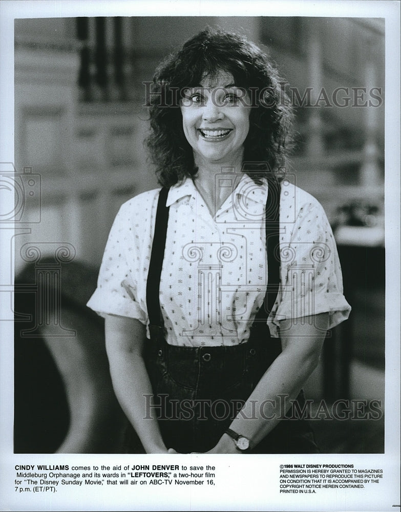 1986 Press Photo John Denver Cindy Williams Movie Leftovers- Historic Images