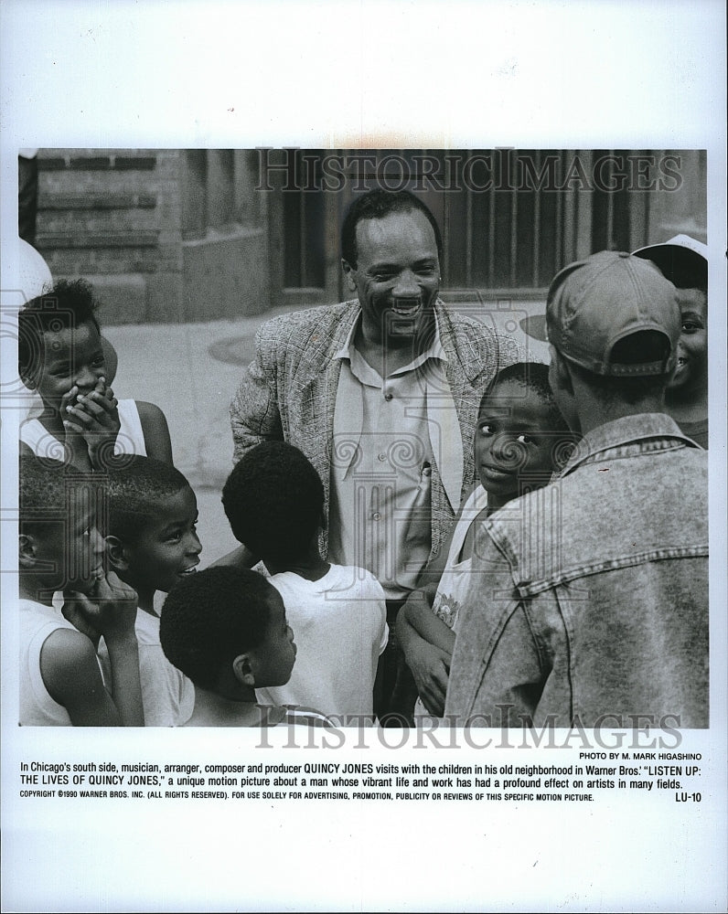 1990 Press Photo Listen Up The lives of Quincy Jones - Historic Images