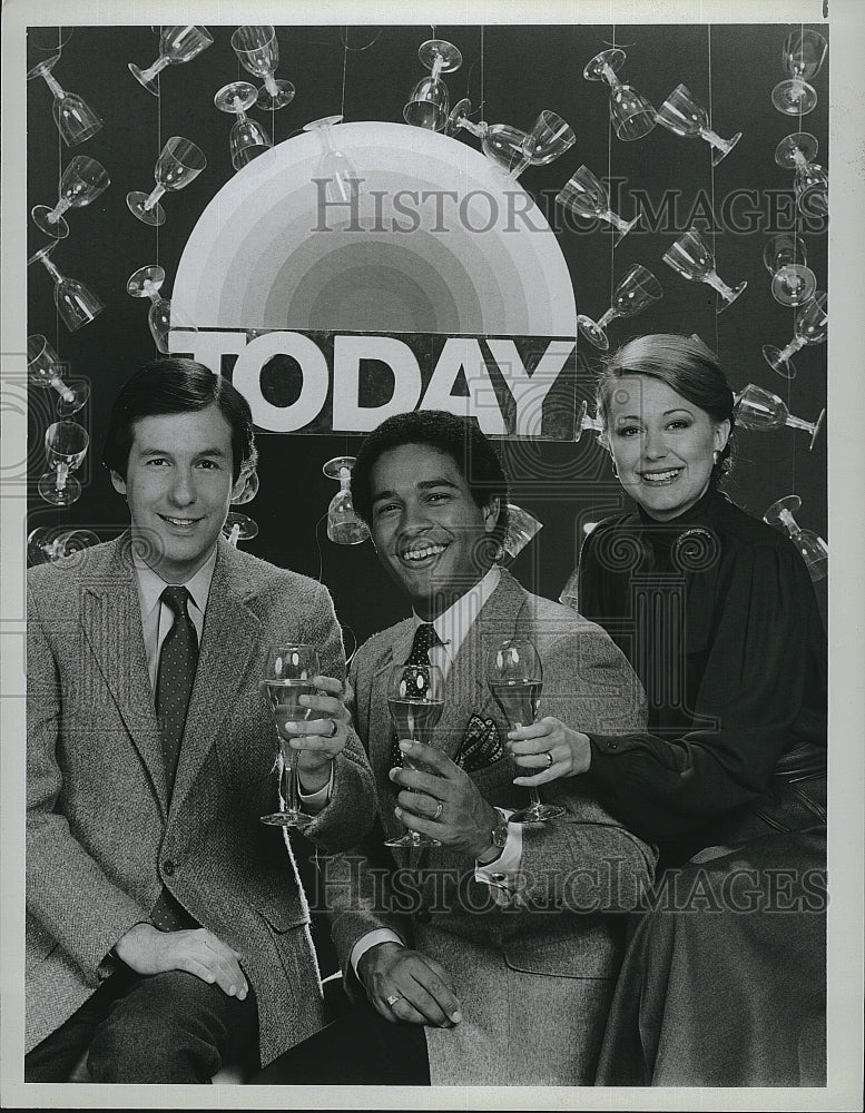 1981 Press Photo &quot;Today&quot; Jane Pauley,Chris Wallace, Bryan Gumbel- Historic Images