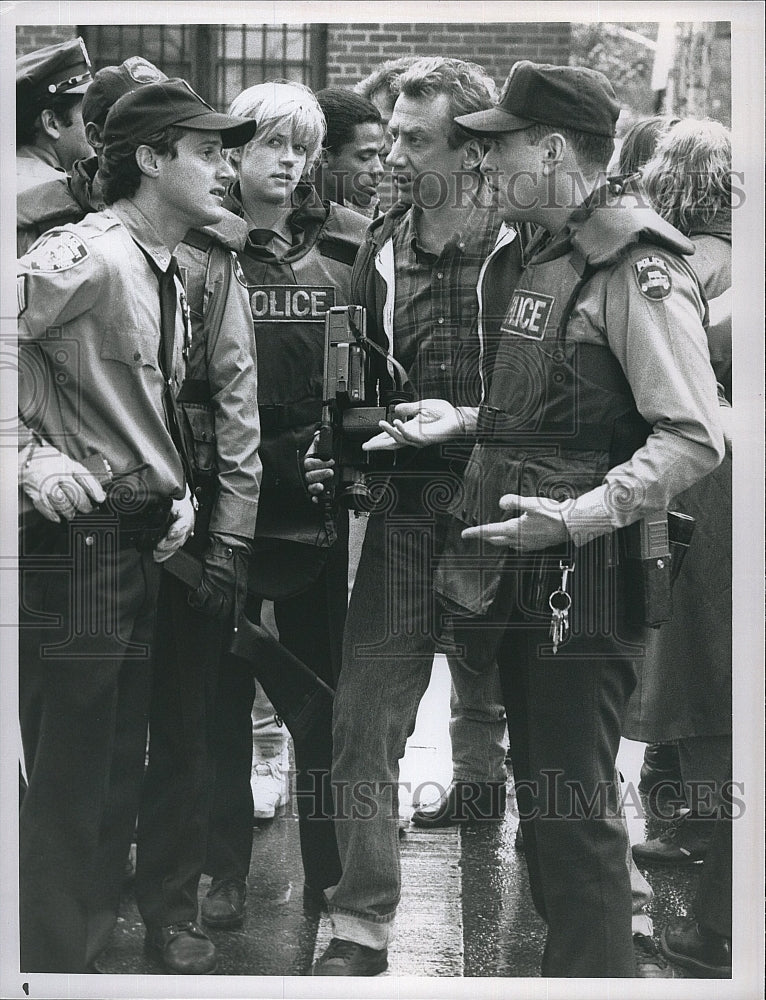 1989 Press Photo &quot;True Blue&quot; T Van patten,A Walker,E Baskin, N Serrano- Historic Images