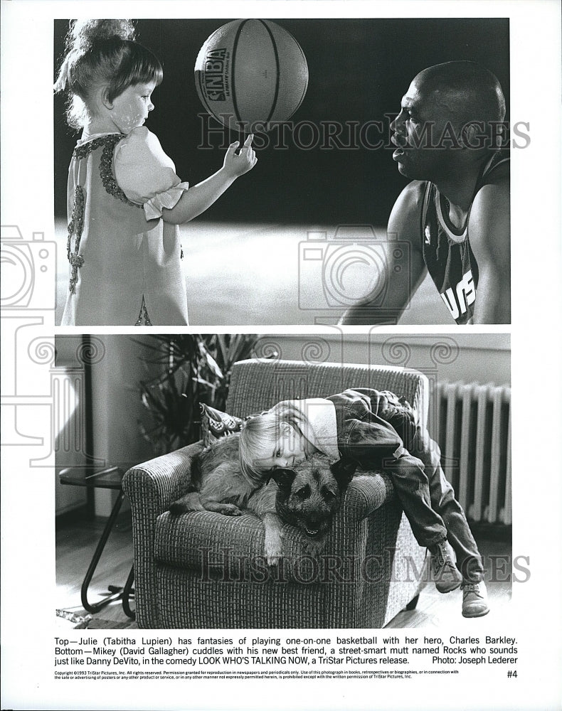 1993 Press Photo "Look Who's Talking Now "Tabitha Lupien, D Gallagher, Barkley- Historic Images