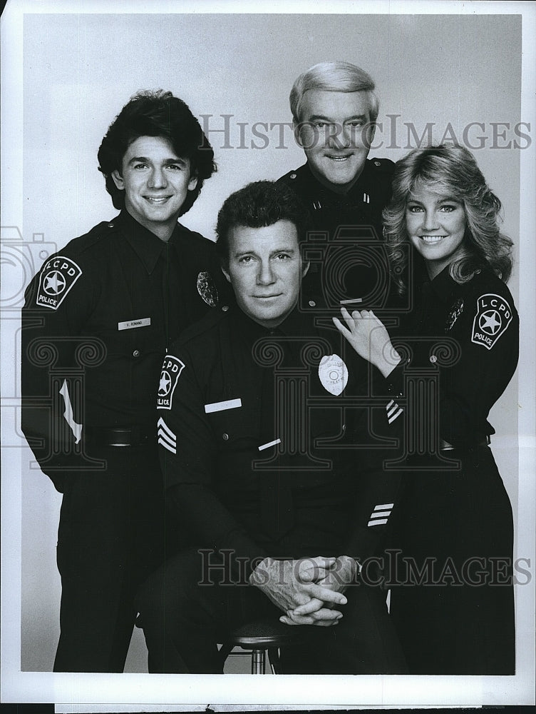 1982 Press Photo Adrian Zmed William Shatner Richard Herd Heather Locklear T.J.- Historic Images