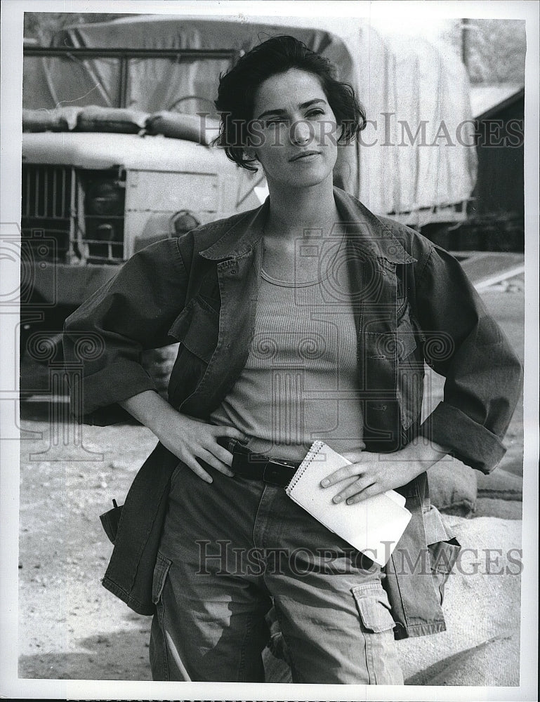 1989 Press Photo Kim Delaney Tour Of Duty Actress- Historic Images