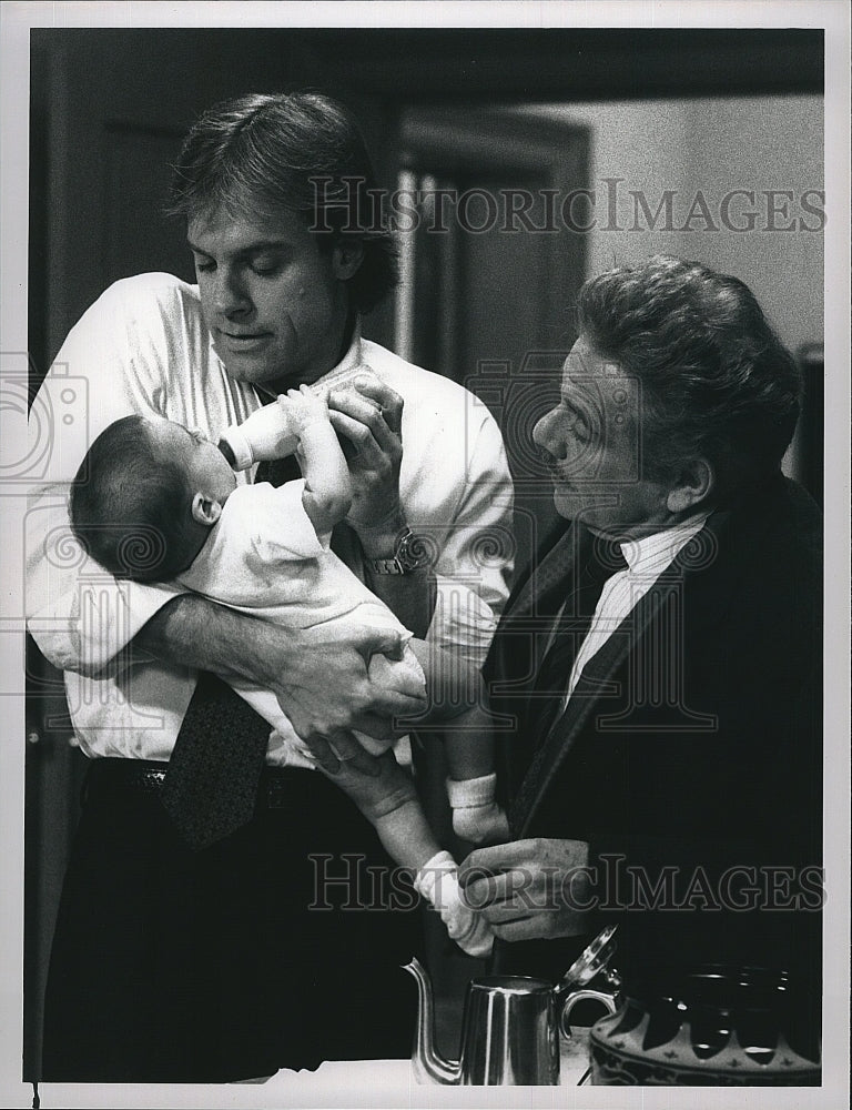 1988 Press Photo &quot;Tattinger&#39;s&quot; Stephen Collins,Jerry Stiller- Historic Images