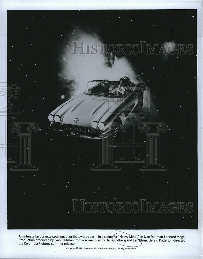 1981 Press Photo Interstellar Corvette from the movie Heavy Metal- Historic Images