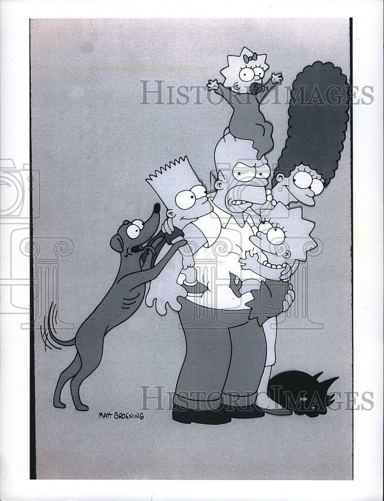 1993 Press Photo &quot;The Simpsons&quot;  animation from Fox- Historic Images