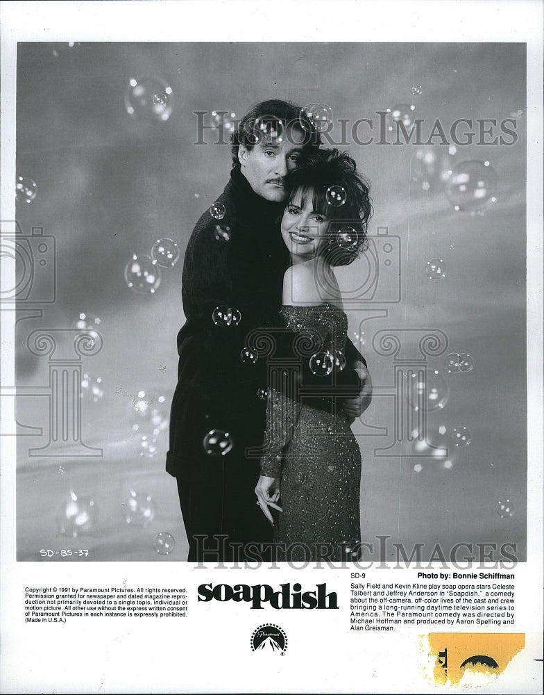 1991 Press Photo &quot;Soapdish&quot; Sally Field, Kevin Kline star- Historic Images