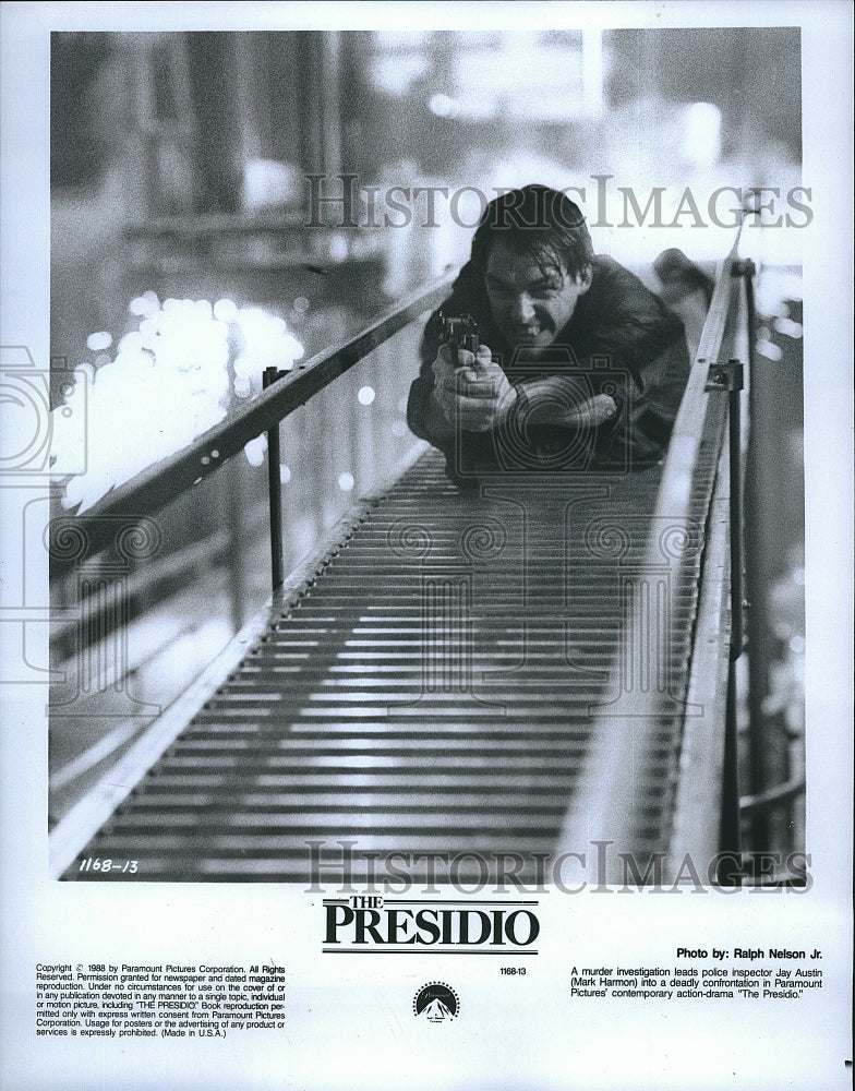 1988 Press Photo Mark Harmon Stars In &quot;the Presidio&quot;- Historic Images