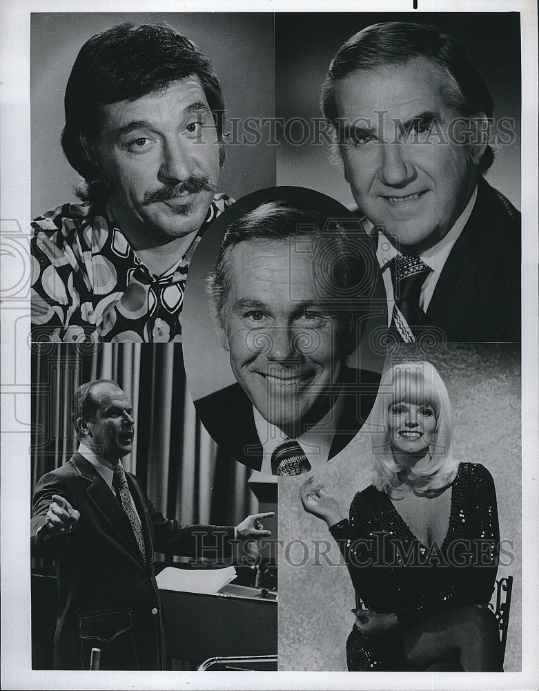 1975 Press Photo Johnny Carson Ed McMahon Doc Serinsen Tommy Newsom The Tonight- Historic Images