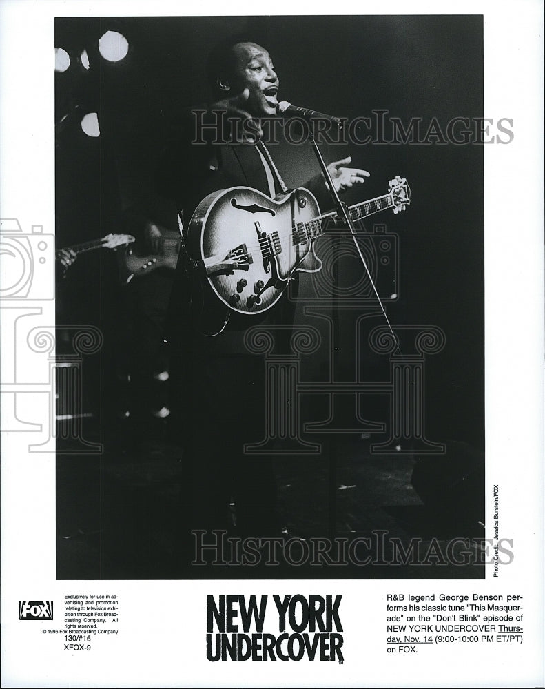 1996 Press Photo R &amp; B Legend George Benson &quot;New York Undercover&quot;- Historic Images