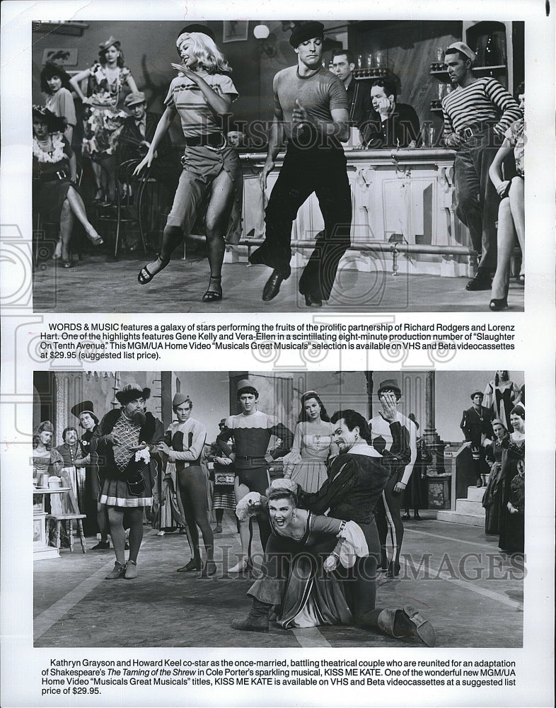 Press Photo Scene from &quot;Slaughter on Tenth Avenue&quot; and &quot;Kiss Me Kate&quot;- Historic Images