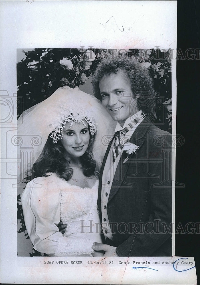 1981 Press Photo Genie Francis, Anthony Geary &quot;General Hospital&quot;- Historic Images