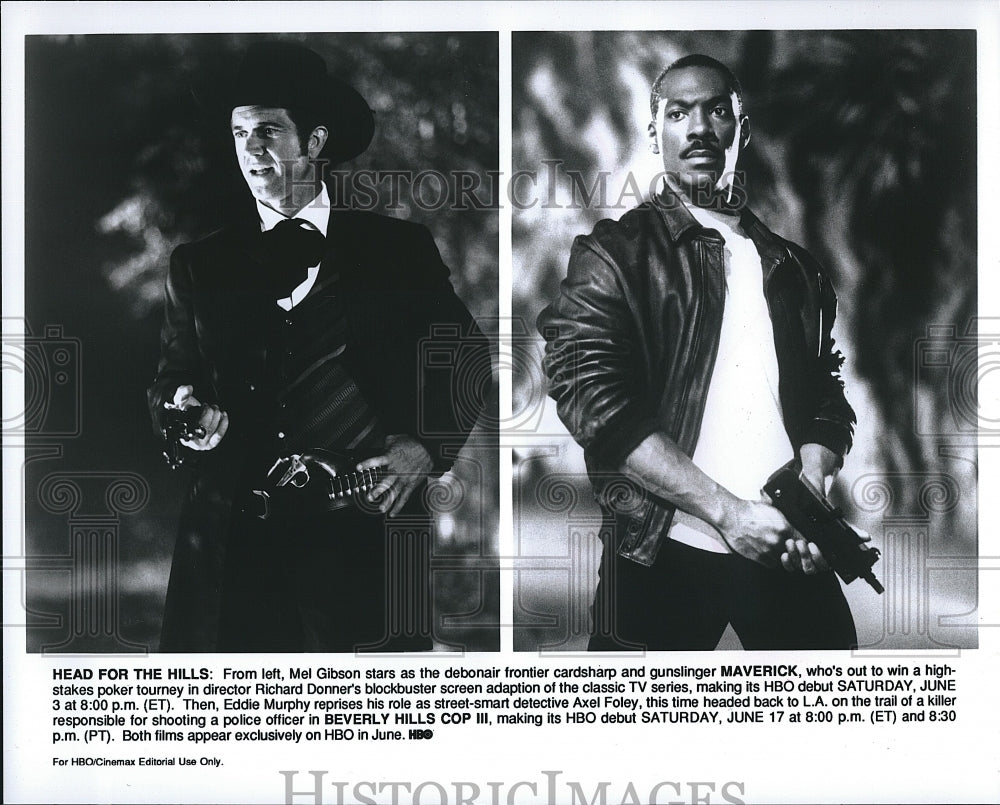 Press Photo Maverick & Beverly Hills Cop III To Play On HBO- Historic Images