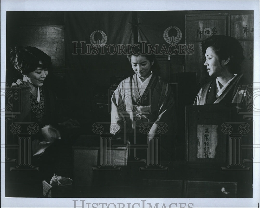 1983 Press Photo K. Kishi, Y. Sakuma, S. Yoshinaga &quot;The Makioka Sisters&quot;- Historic Images