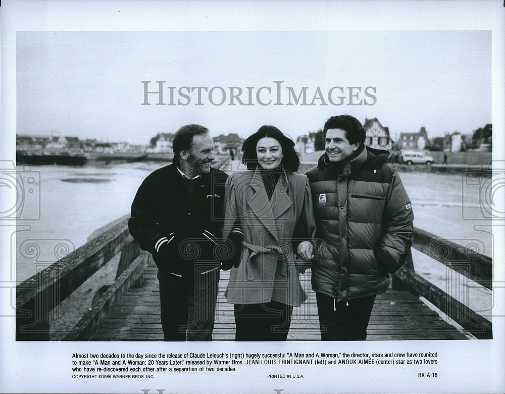 1986 Press Photo Jean-Louis Trintignant &amp; Anouk Aimee of &quot;A Man and A Woman&quot;- Historic Images