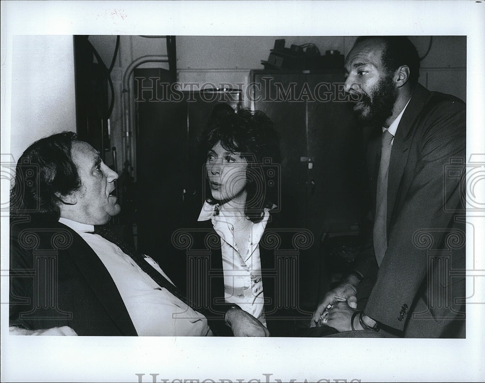 1985 Press Photo &quot;A Matter of Struggle&quot;Wm Kunster,Jaon Harvey,R Havens- Historic Images