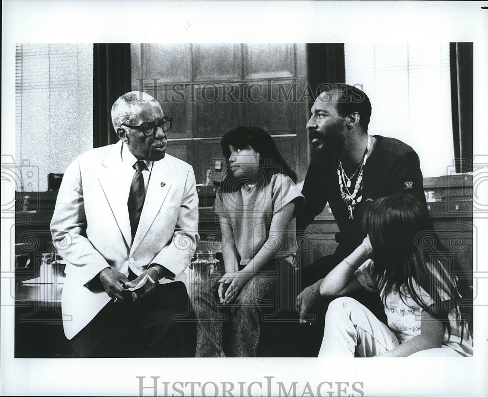 1985 Press Photo &quot;A Matter of Struggle&quot; Geo Crocket, Rich Havens, Meagan- Historic Images