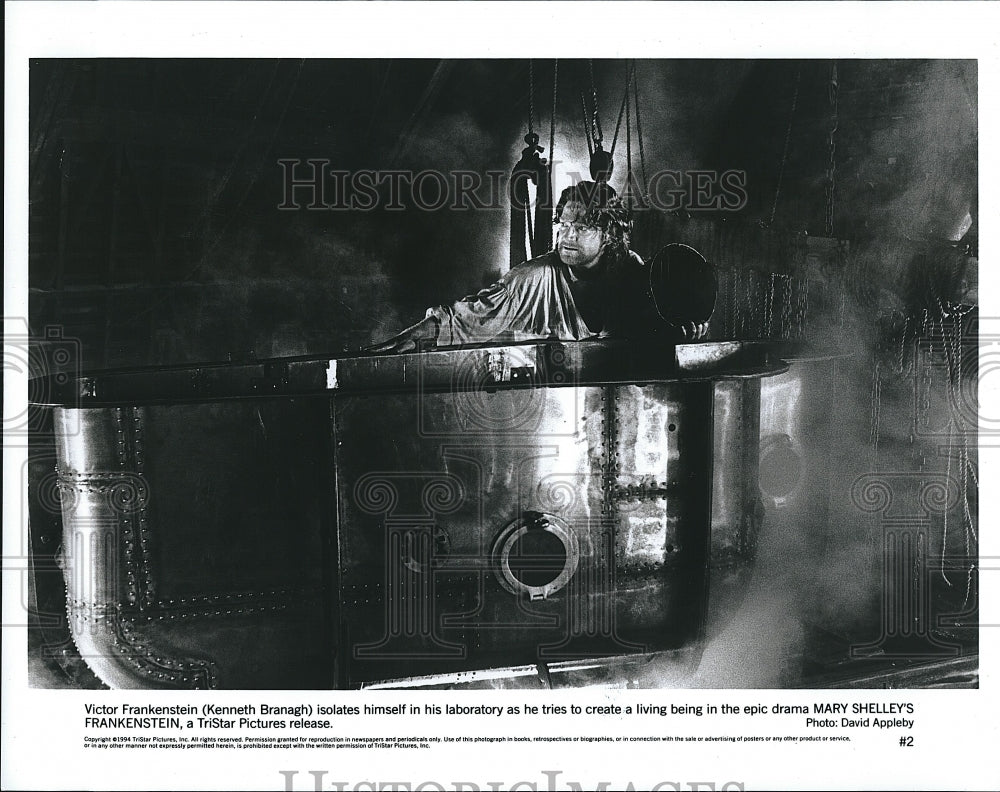 1994 Press Photo Kenneth Branagh in "Mary Shelley's Frankenstein"- Historic Images