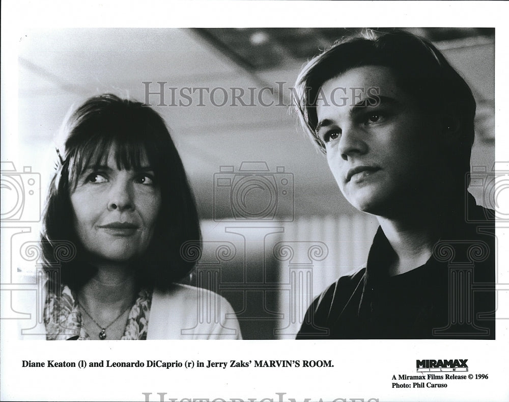 1996 Press Photo &quot;Marvin&#39;s Room&quot; Leonardo DiCaprio &amp; Diane Keaton- Historic Images