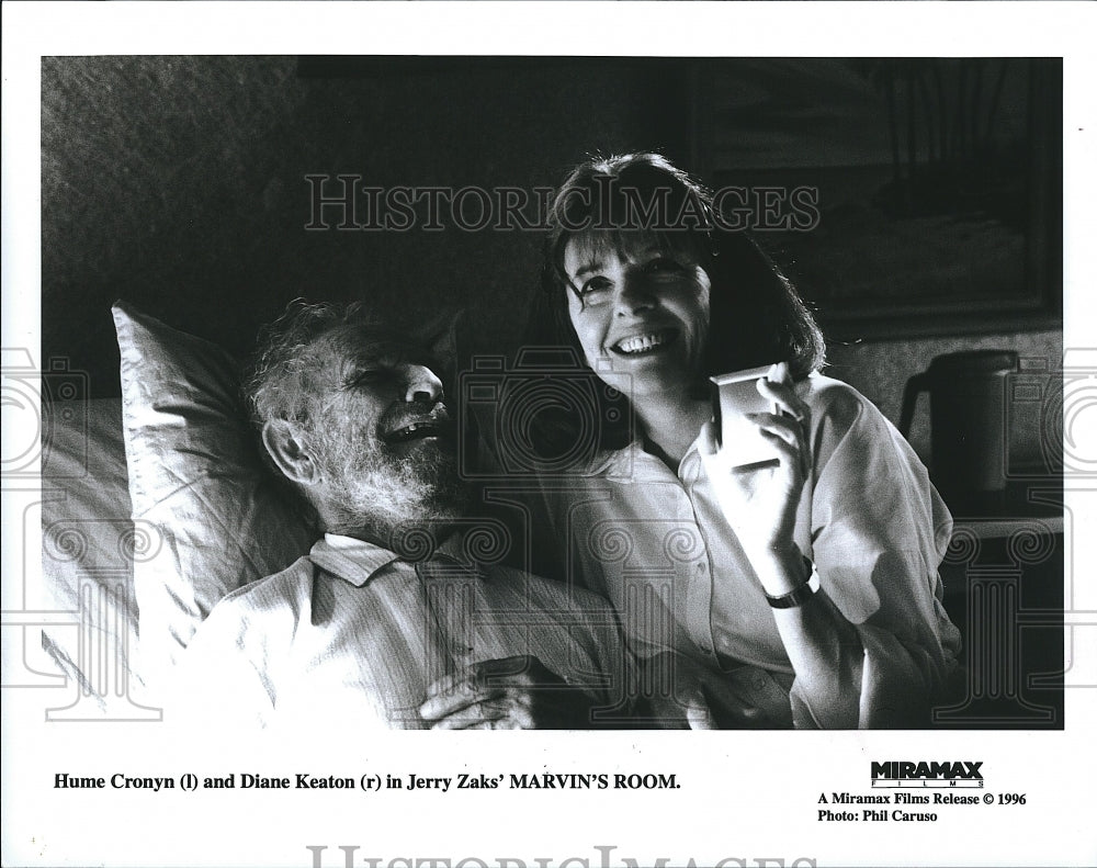 1996 Press Photo &quot;Marvin&#39;s Room&quot; Hume Cronyn &amp; Diane Keaton- Historic Images