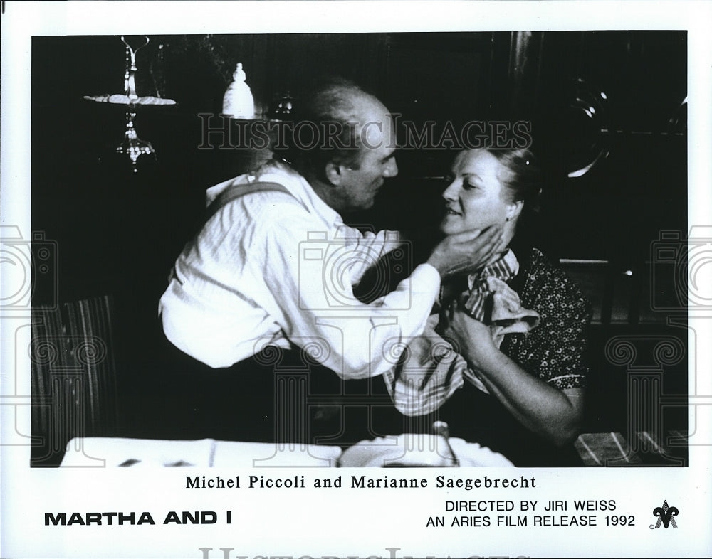 1992 Press Photo &quot;Martha and I&quot; Michel Piccoli &amp; Marianne Saegbrecht- Historic Images