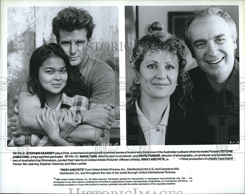 1988 Press Photo Stephen Kearney, T. Agbayani, Director Nadi Tass, D. Parker- Historic Images