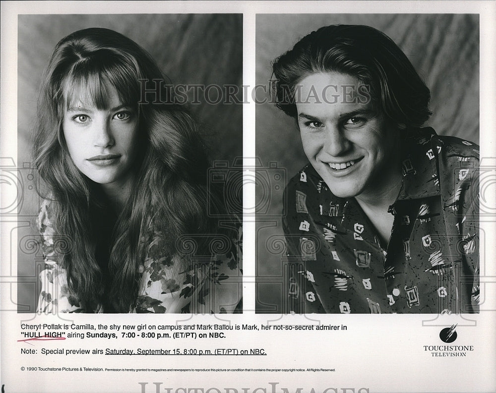 1990 Press Photo Cheryl Pollak, Mark Ballou, &quot;Hull High&quot;- Historic Images