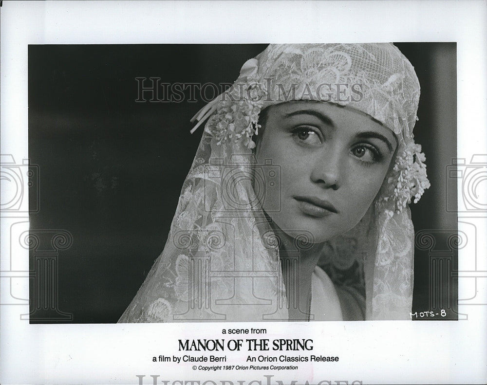 1987 Press Photo &quot;Manon of the Spring&quot; Emmanuelle Beqart- Historic Images