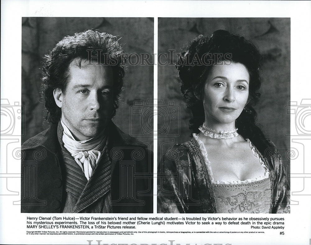 1994 Press Photo Tom Hulce and Cherie Lunghi of &quot;Mary Shelley&#39;s Frankenstein&quot;- Historic Images